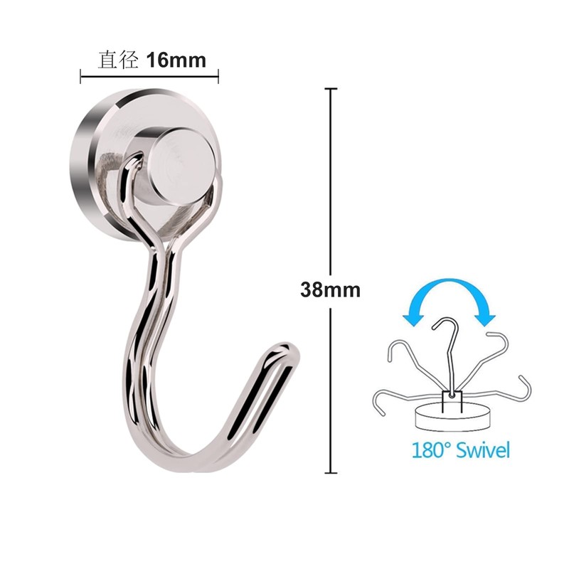 EGEN Magnetic Hooks, Vertical Load Capacity 22.0 lbs (10 kg),