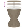 vidaXL Ice Cooler Table Light Brown Polypropylene Medium Convertible