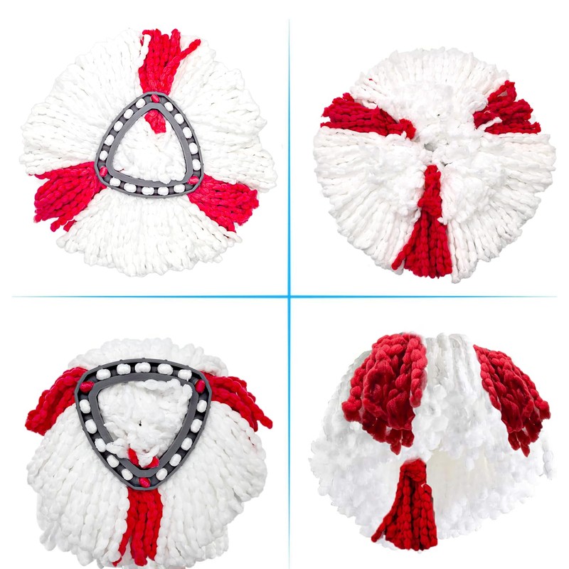 4 Pack Spin Mop Replacement Heads Microfiber Mop Refills Replace