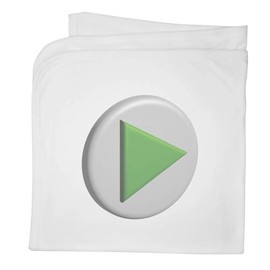 Azeeda 'Play Button' Cotton Baby Blanket/Shawl (BY00035310)