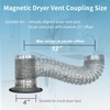 JPFLAEYX Magnetic Dryer Vent Coupler Self-connect Self-align Dry Vent Connector