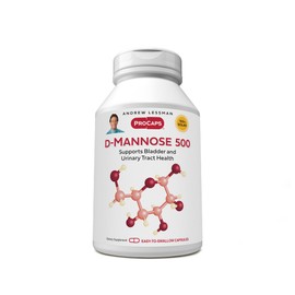 ANDREW LESSMAN D-Mannose 500mg - 120 Capsules - Supports Bladder, Kidneys, and Urinary Tract Health. Pure, Non-GMO D-Mannose. No Additives. Small Easy to Swallow Capsules
