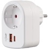revolt Surface-Mounted Sockets, Schuko: Set of 2 3-in-1 Sockets, USB-C