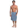 TowelSelections Mens Shower Wrap Adjustable Cotton Terry Spa Bath Gym