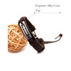 LNKRE JEWELRY Fashion Leather Criss Cross Bracelet Religious Christian Adjustable