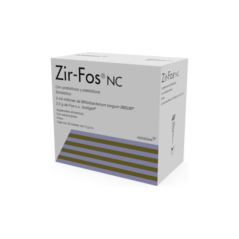 Zir-Fos Simbiotico Probioticos y Prebioticos 30 Und