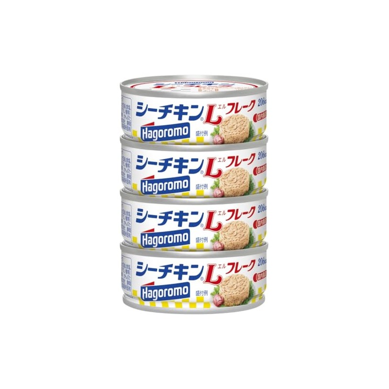 Hagoromo Seachicken L Tuna Flake 2.471oz (70g) x4 cans pack