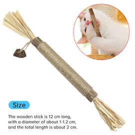 RSYHVG 4psc Chew Sticks,Kitten Teething Toys Natural Cat Teeth Nip Cleaning Teeth Catnip Chew Toys for Indoor Cat Cleaning Kitten Teething and Stress Release