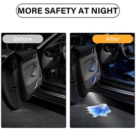 Car Door Lights Projector, 2PCS Angel Wing Car Door Projector Lights Wireless Universal Welcome Courtesy Ghost Shadow Lamp Fit for All Car Models