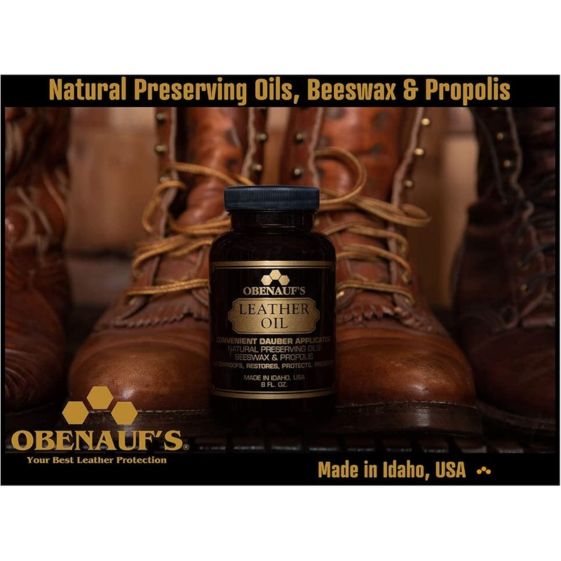 Obenauf's Leather Oil - Leather Conditioner (8oz) - Restore and