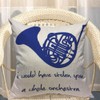 Mugod Blue French Horn Throw Pillow Cover I Would Have