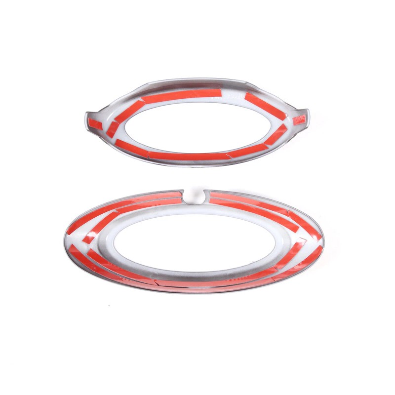carpart2021 Matte Black Front & Rear Emblem Logo Ring trim