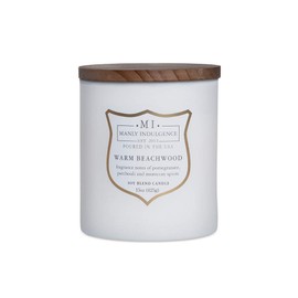 Manly Indulgence Warm Beachwood Scented Jar Candle, Medium, White
