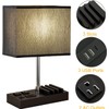 Briever USB Table Lamp, Multi-Functional Desk Lamp with 2 AC