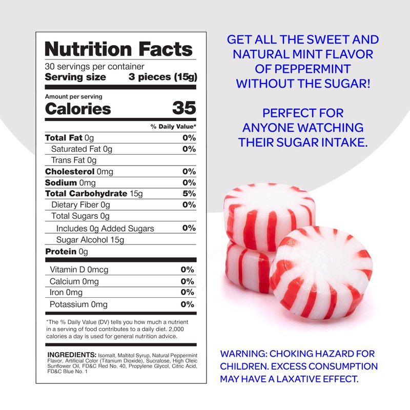 Sugar Free Starlight Mints - 1 Pound Pack (About 90
