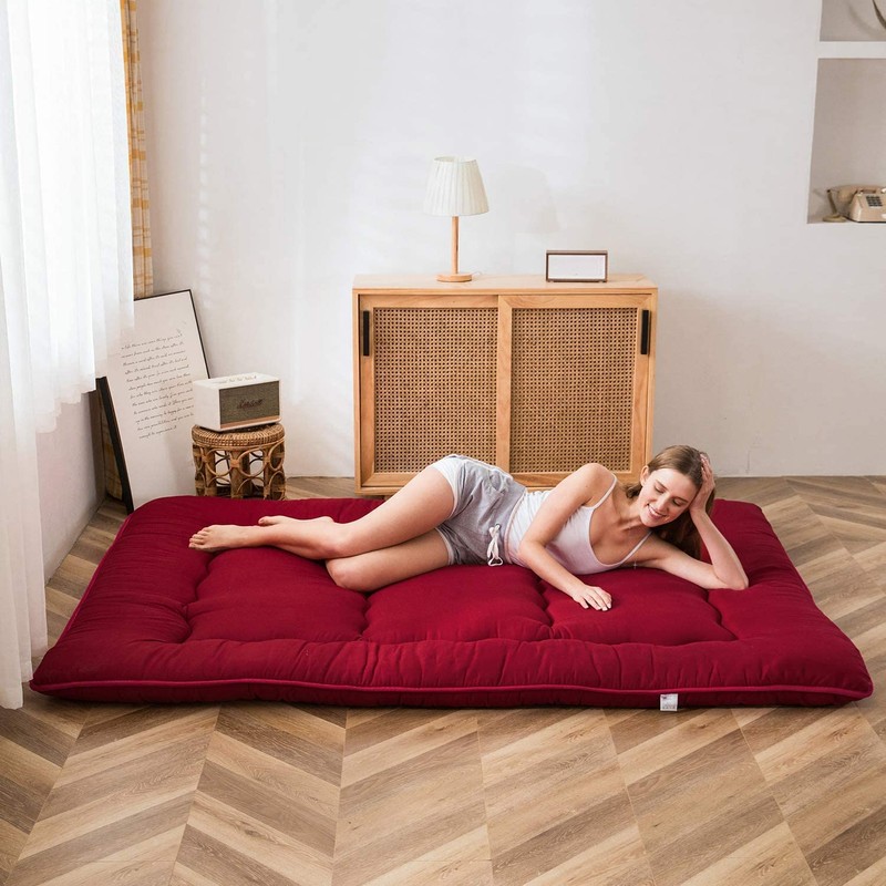 MAXYOYO Japanese Floor Mattress Futon Mattress, Thicken Sleeping Pad Foldable