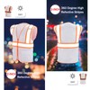 SULWZM High Visibility Reflective Safety Vest with Zipper and Pockets