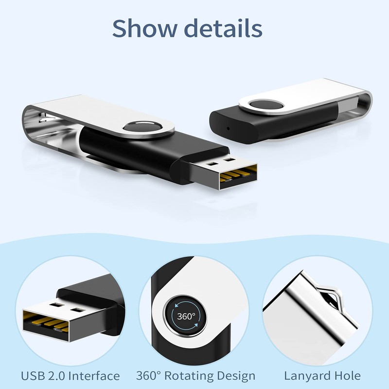 32 GB Memory Stick 5 Pack, KOOTION Bulk USB Stick