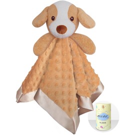 MOVEPAI Dog Baby Security Blanket Loveys for Babies Girls, 16" Soft Baby Lovey Blanket, Baby Snuggle Stuffed Animals Blankie, Baby Girls Gifts for Infant and Toddler