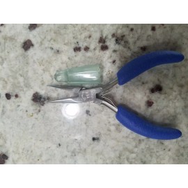 Excelta Chain Nose Pliers Long Narrow with Smooth Jaws 4 3/4", Cushion Grip