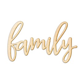 Family Wood Sign Home Décor Rustic Gallery Wall Art Unfinished 18" x 11"