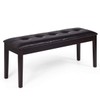 Giantex Dining Room Bench, Traditional Upholstered Table Benches, Hallway PU