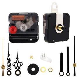 Youngtown 12888 Sweep Silent Clock Movement Mechanism with 2 Sets Small Hands 16mm(41/64 inch) Shaft Length 8mm (5/16 inch) Thread Length.