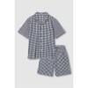 JAJU [JAJU] Men's Seersucker 5-part Pajama Set_Light Navy