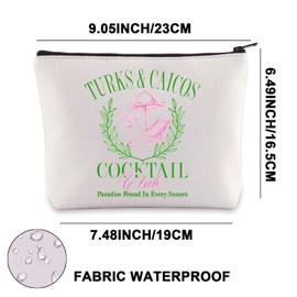 JNIAP Turks And Caicos Makeup Bag Turks And Caicos Social Club Gifts Turks And Caicos Trips Gifts Turks & Caicos Islands Travel Bag (Turks And Caicos)