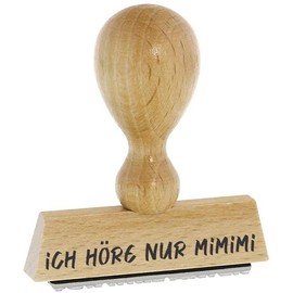 Department Store 2010 Wooden & Rubber Sayings Stamp - I Hear Only Mimi - for Stamping All Types of Papers, Greeting Cards, Textiles and Much More