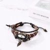 JewelryWe Womens Leather Wristwatch Multi-Layer Bohemia Bracelet Watch Classic Weave