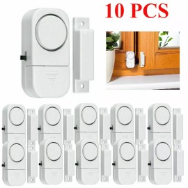 Battery Connection 10PCS Wireless Home Window Door Burglar Security Alarm System Magnetic Sensor