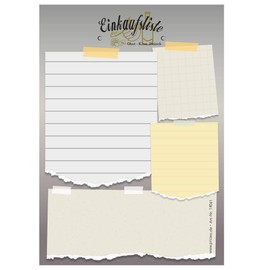 PRICARO Magnetic Shopping List A6 50 Sheets Pack of 5