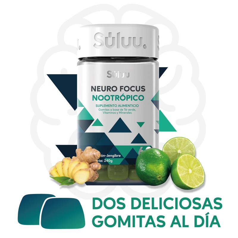 Súluu Neuro Focus Nootrópico | Gomitas Vitaminadas, Eficaz en el