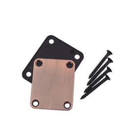 Alnicov Electric Guitar Neck Plate，with 4 Screws For Strat Tele Style Electric Guitar Bronze