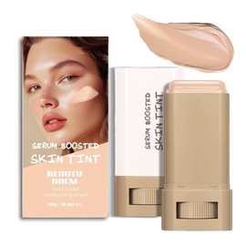 Foundation Stick Beauty Balm Serum Boosted Skin Tint, Solid Tinted Moisturizing Serum Contour Stick Foundation Face for Women, Hydrates, Buildable Medium-to-Full,Natural Finish Makeup (#04)