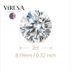 Viresa US Local Stock VVS1 2ct 8mm Round Brilliant Cut