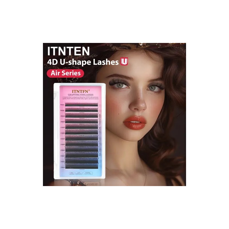 Pestañas Postizas Itntfn 4d Forma U Naturales Y Voluminosas