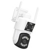 Outdoor WiFi Surveillance Camera 2 Lens Security PTZ IP Cam