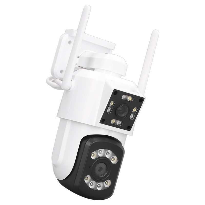 Outdoor WiFi Surveillance Camera 2 Lens Security PTZ IP Cam