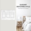 White Marble Triple Gang Rocker Decorative Light Switch Cover, 3-Gang