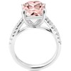Gem Stone King 3.46 Cttw Peach Simulated Morganite and White