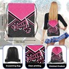 6 Pcs Cheer Drawstring Backpack Cheerleading Drawstring Bag Cheer Accessories