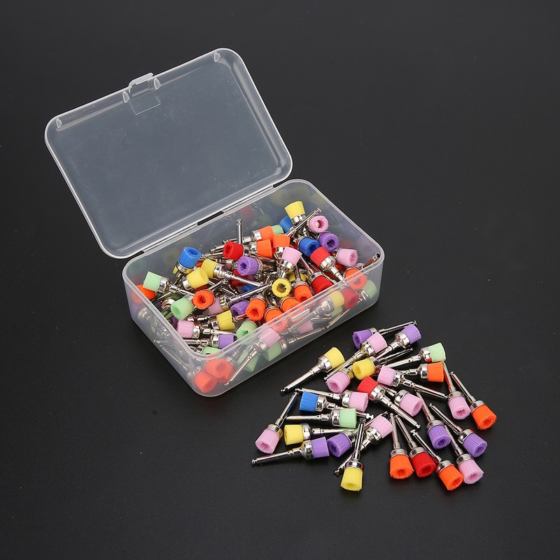 100Pcs Dental Polisher Nylon Teeth Polishing Brush Dental Supply with