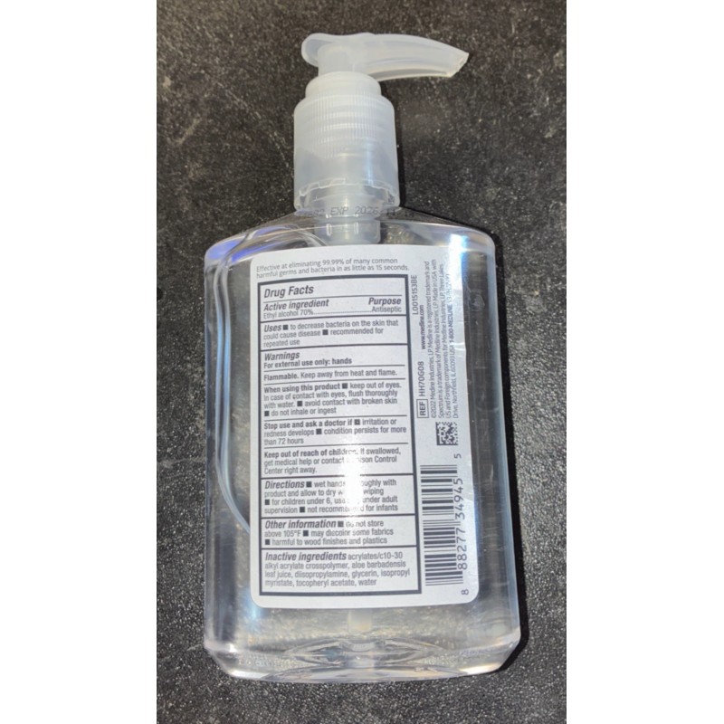 Medline Spectrum Gel Hand Sanitizer with 70% Ethyl Alcohol, 8
