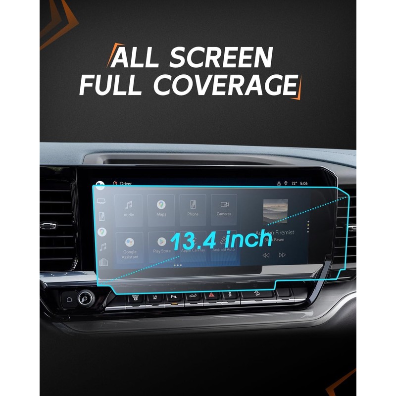 CDEFG For 2022-2025 2026 GMC Sierra Screen Protector - 13.4