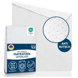 Blumtal® Lattenrost Auflage 80x200 cm - Oeko-TEX zertifizierter Lattenrost Matratzenschoner - Matratzenunterlage 80x200 cm mit Anti-Rutsch-Schicht - Lattenrostschoner 80x200 cm - Matratzen-Schoner