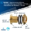 tecuro Water Butt Feed-Through Brass 1/2 Inch Internal Thread 3/4