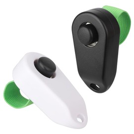 BARKIE Dog Training Clicker with Finger Ring 2 Pack, Puppy Essentials for Behavior Training, Portable Pet Supplies for Dog Walking Accessories(Black & White)