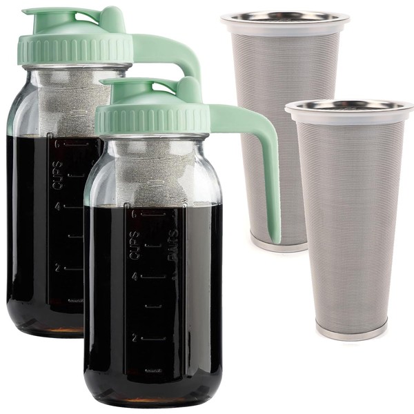 Fermus Set of 2 Cold Brew Coffee Maker, 64oz /